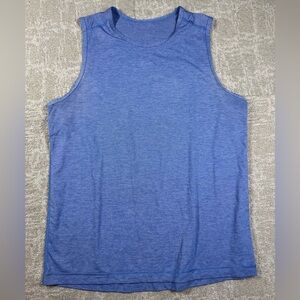 Lululemon Mens Blue Sleeveless Work Out Tank Top Shirt Size READ BELOW